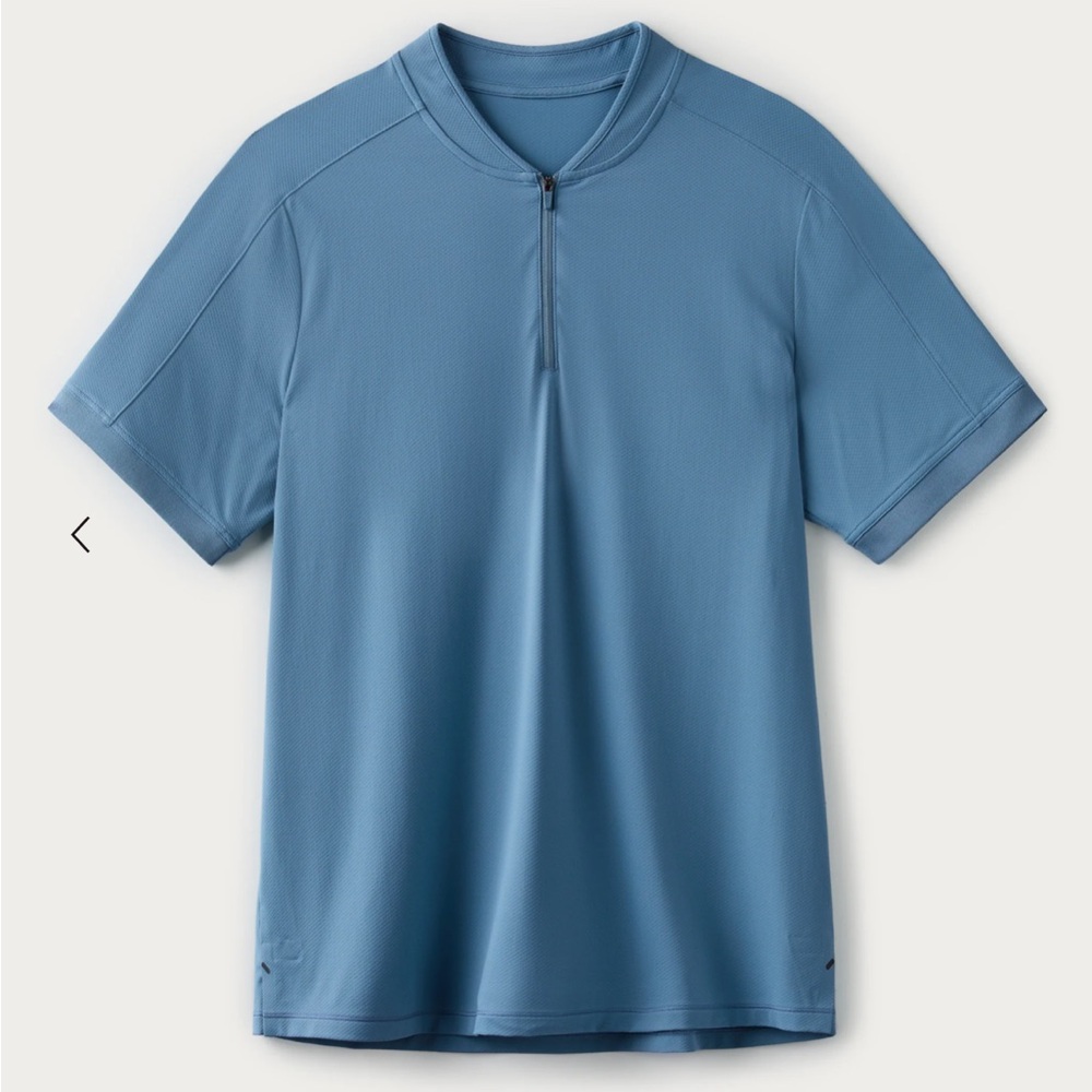 Rhone Momentum Tech Bomber Collar Polo in Light Blue